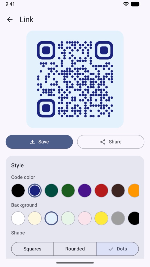 A new QR code for a link